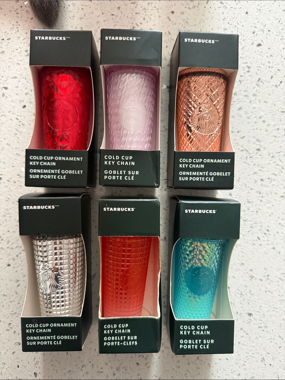 Starbucks Colorful Cold Cup Key Chain Collection